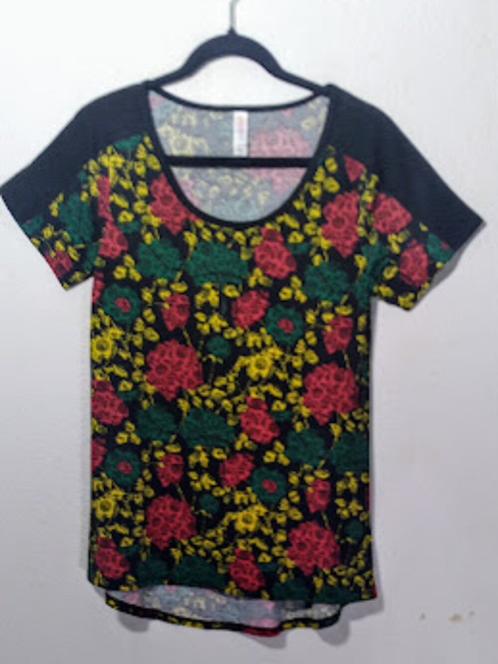 Lularoe Womens Floral Print High Low Hemline Top:Size XS